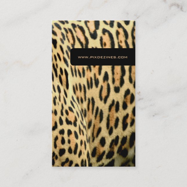 Leopard skin, life animal business cards (Front)