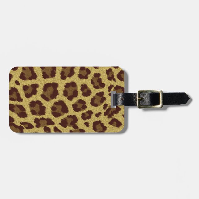 Leopard Skin Luggage Tag (Front Horizontal)