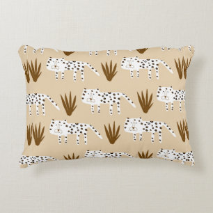 Leopard skin pattern accent pillow