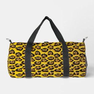 leopard skin pattern duffle bag