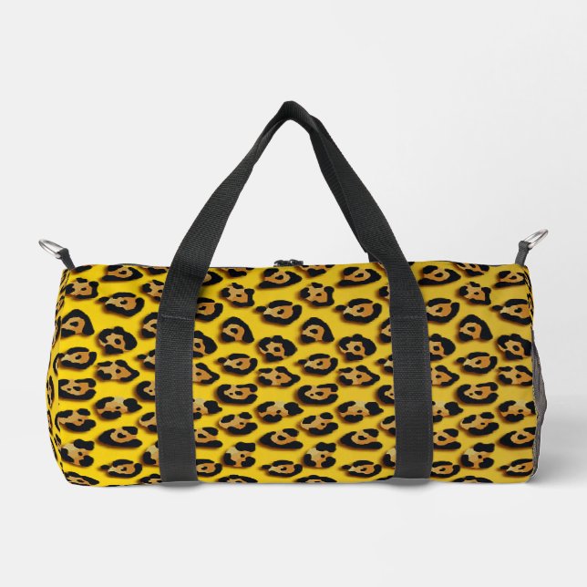 leopard skin pattern duffle bag (Front)