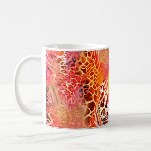 leopard skin pattern fabric leopard,abstract,anima coffee mug