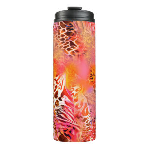 leopard skin pattern fabric leopard,abstract,anima thermal tumbler