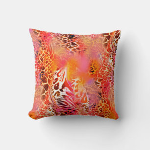 leopard skin pattern fabric leopard,abstract,anima throw pillow