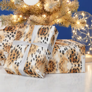 Leopard skin pattern print, Safari Animals Themed Wrapping Paper