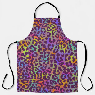 Leopard skin pattern. Repeating seamless animal ba Apron