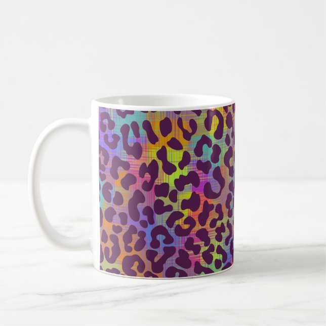 Leopard skin pattern. Repeating seamless animal ba Coffee Mug (Left)