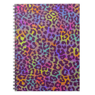 Leopard skin pattern. Repeating seamless animal ba Notebook