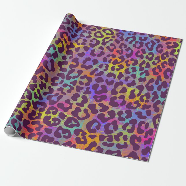 Leopard skin pattern. Repeating seamless animal ba Wrapping Paper (Unrolled)