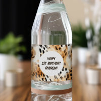Leopard skin pattern, Safari themed Boy 1st birthd