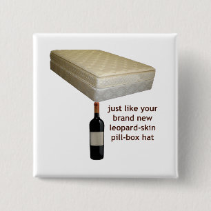 Leopard-Skin Pill-Box Hat Button