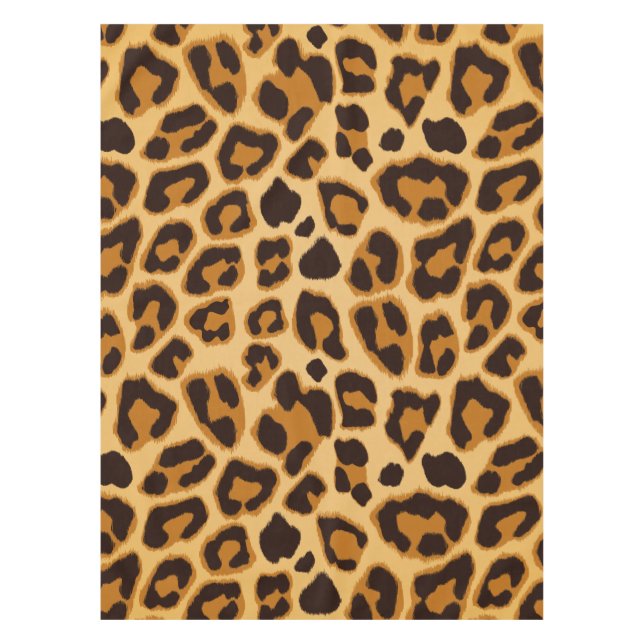Leopard Skin Print Pattern Tablecloth (Front)
