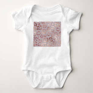 Leopard skin: rose gold elegance. baby bodysuit