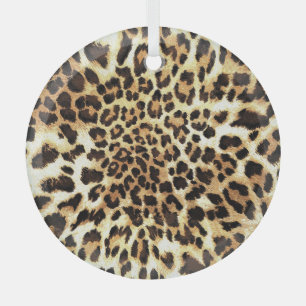 Leopard skin, seamless pattern design. glass ornament