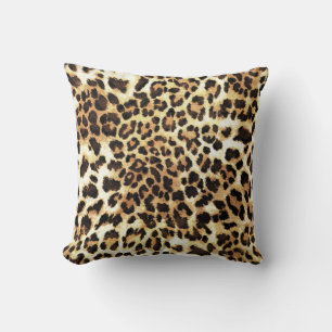 Leopard skin, seamless pattern design. throw pillow