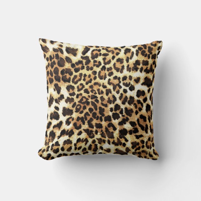 Leopard skin, seamless pattern design. throw pillow (Front)