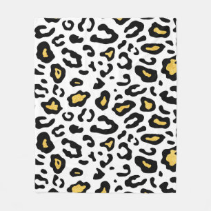 Leopard skin seamless pattern fleece blanket
