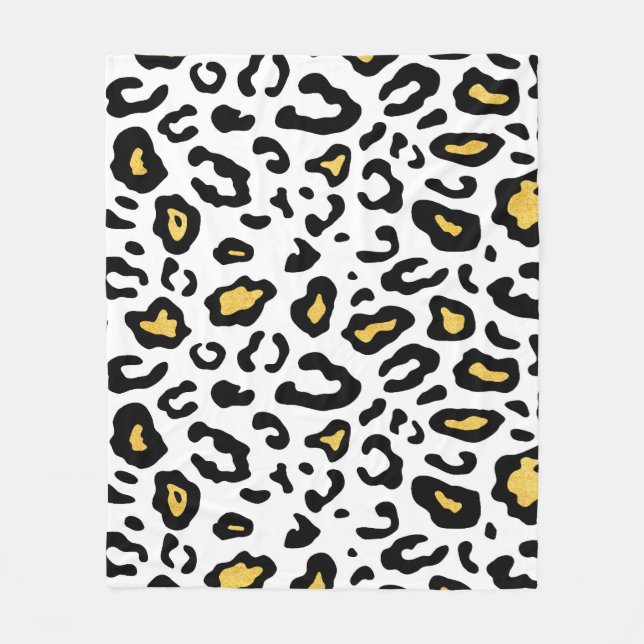 Leopard skin seamless pattern fleece blanket (Front)