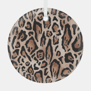 Leopard skin: seamless pattern. glass ornament
