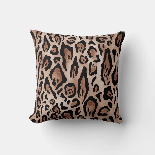 Leopard skin: seamless pattern. throw pillow (Front)