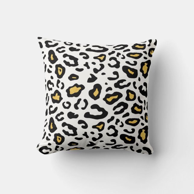 Leopard skin seamless pattern throw pillow (Front)