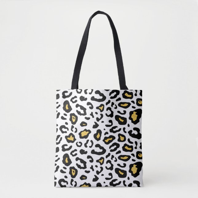 Leopard skin seamless pattern tote bag (Front)