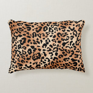 leopard skin. Stylish blouse design with leopard s Accent Pillow
