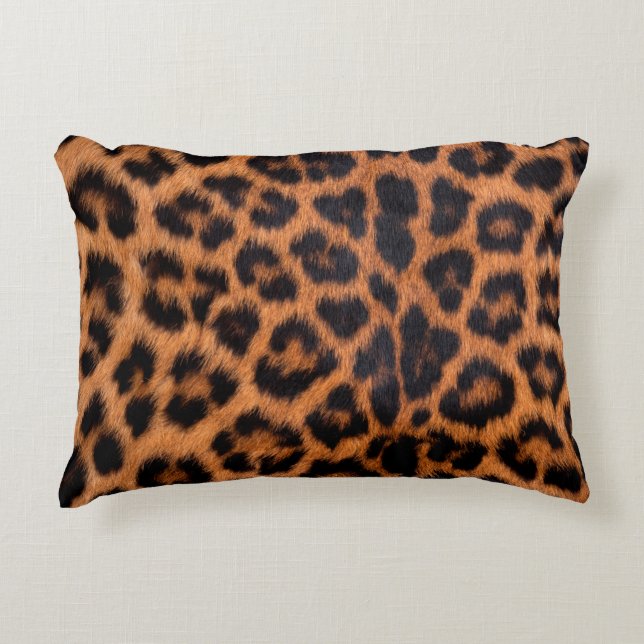 Leopard skin texture : Close-up leopard spot patte Accent Pillow (Front)