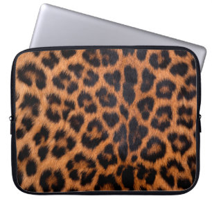 Leopard skin texture : Close-up leopard spot patte Laptop Sleeve