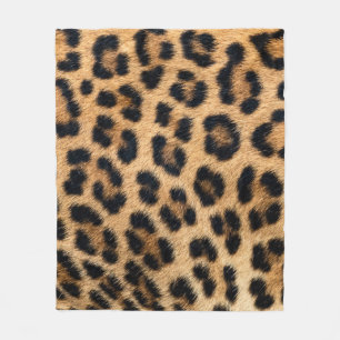 Leopard skin texture fleece blanket