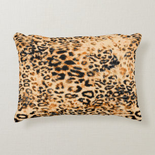 Leopard skin texture, leopard pattern accent pillow