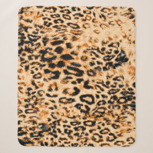 Leopard skin texture, leopard pattern sherpa blanket