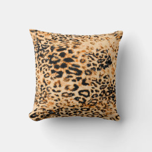 Leopard skin texture, leopard pattern throw pillow