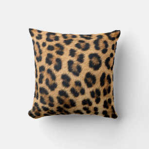 Leopard skin texture throw pillow