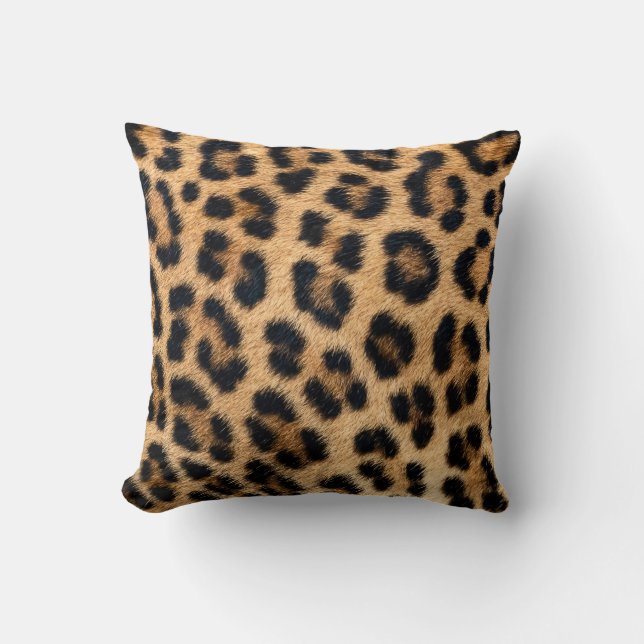 Leopard skin texture throw pillow (Front)