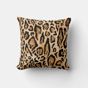 Leopard Skin: Timeless Seamless Pattern Throw Pillow