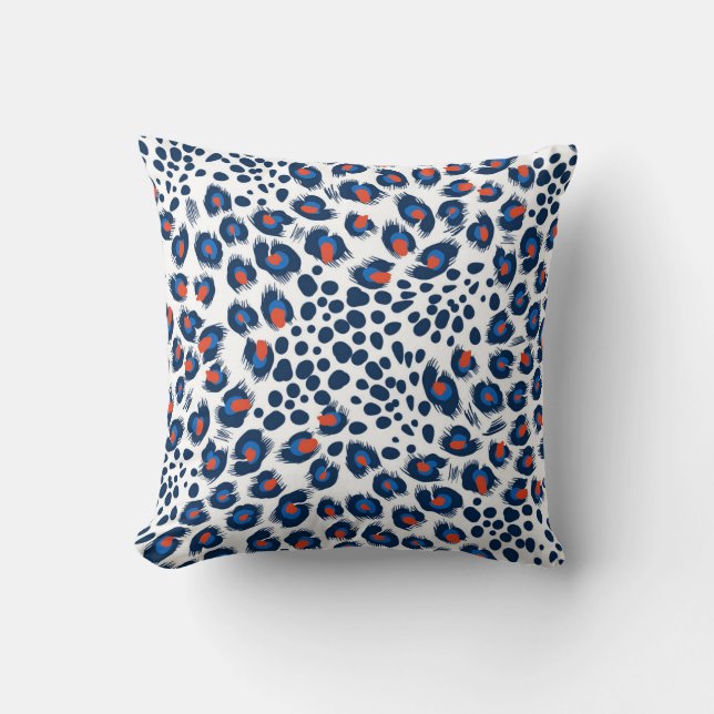 Leopard skin: vintage seamless pattern. throw pillow (Front)