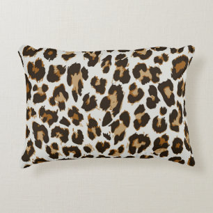 Leopard Skin: Vintage Seamless Texture Accent Pillow