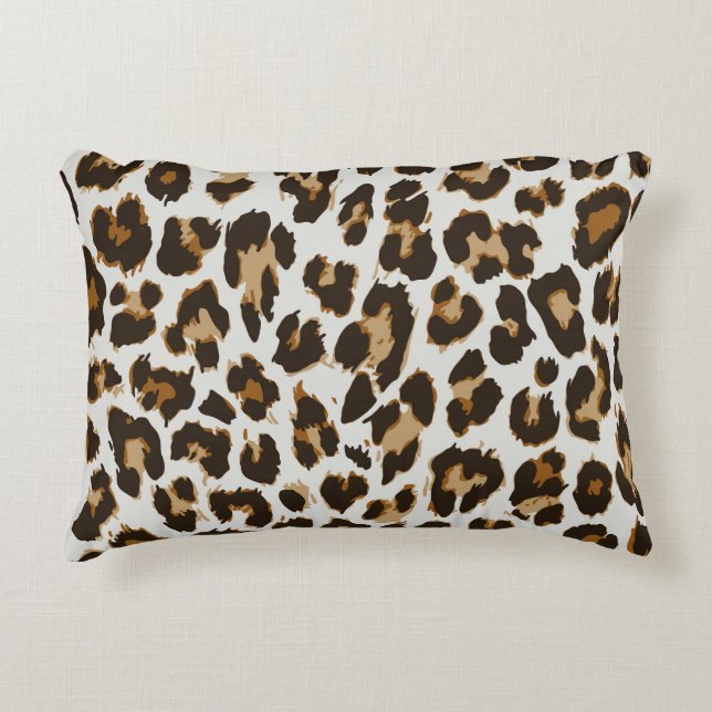 Leopard Skin: Vintage Seamless Texture Accent Pillow (Front)