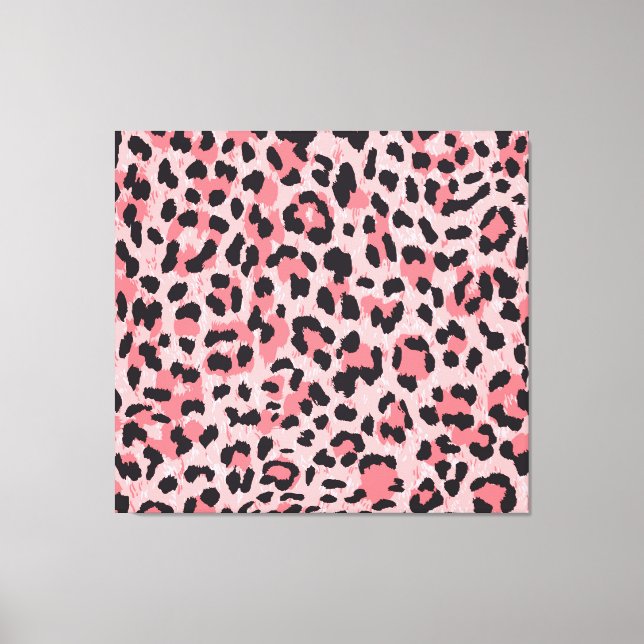 Leopard skin: vintage seamless texture canvas print (Front)