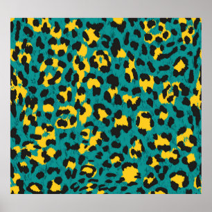 Leopard Skin: Vintage Texture Pattern Poster