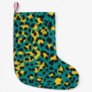 Leopard Skin: Vintage Texture Pattern Small Christmas Stocking