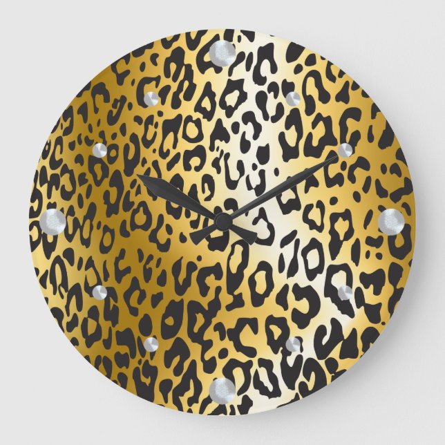 Leopard Skin Wall Clock (Front)