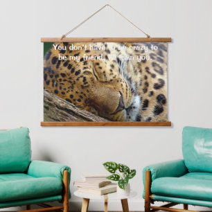 Leopard sleeping hanging tapestry