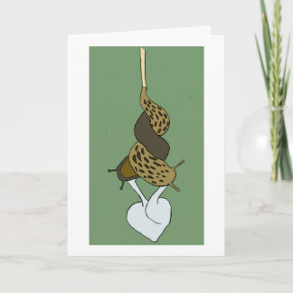 Leopard Slug Love Greeting Card
