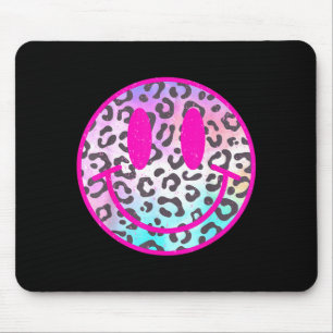 Leopard Smile Face Pink Trendy Preppy Tee Men Wome Mouse Pad