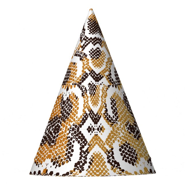 Leopard Snake Animal Print Texture Party Hat (Front)