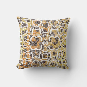 Leopard Snake Animal Print Texture Throw Pillow