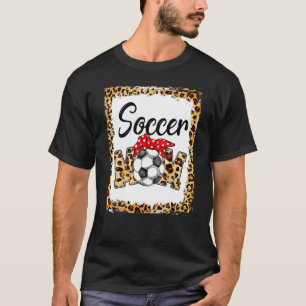 Leopard Soccer Mom Cute Mom Life Soccer Game Day C T-Shirt