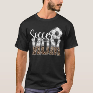 Leopard Soccer Mom Life Game Day Cheer Mom Mother' T-Shirt